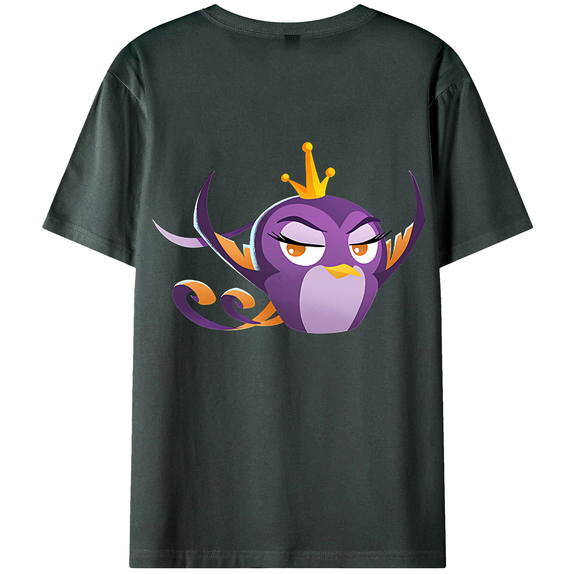 （画像用） Angry Birds アングリーバード 綿100％ メンズ半袖Tシャツ（バックプリント） 通気性